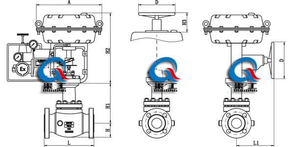 ZJHBW-P/M氣動保溫調(diào)節(jié)閥、夾套保溫氣動調(diào)節(jié)閥 (外形尺寸圖)