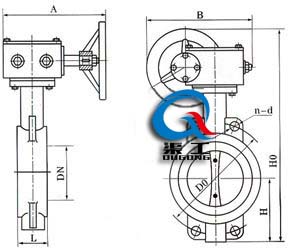 D71X對夾式軟密封蝶閥 (蝸輪傳動(dòng))